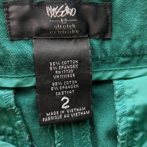 Mossimo Pants Straight leg business casual cotton blend size 2 Teal Green - Picture 5 of 11